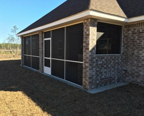 A Plus Patio and Screen Brick Home Screened Porch Mississippi Gulfport