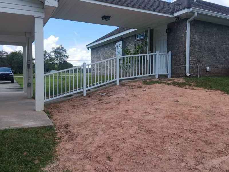 Custom aluminum railing installed by A Plus Patio & Screen