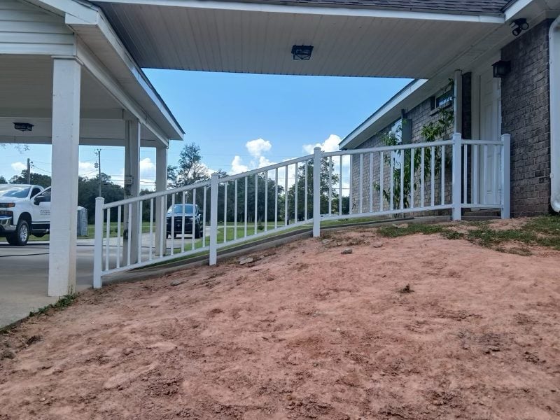 Custom aluminum railing installed by A Plus Patio & Screen
