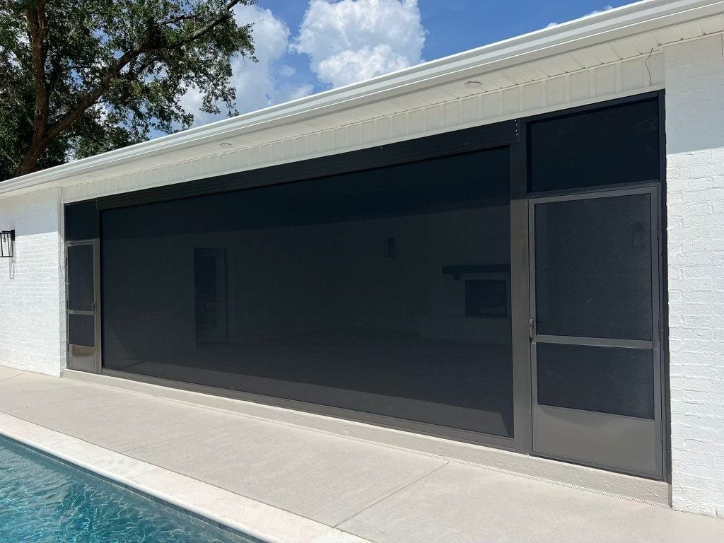 Roll-down screens installed by A Plus Patio & Screen
