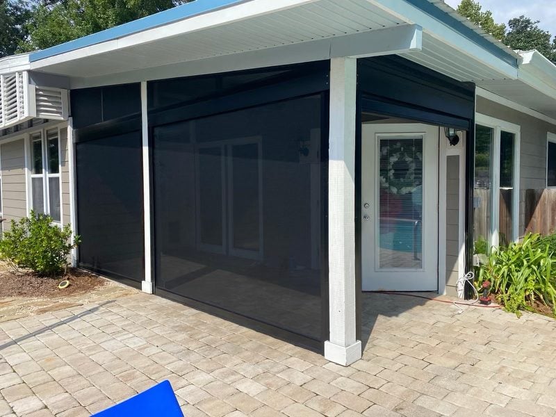 Roll-down screens installed by A Plus Patio & Screen