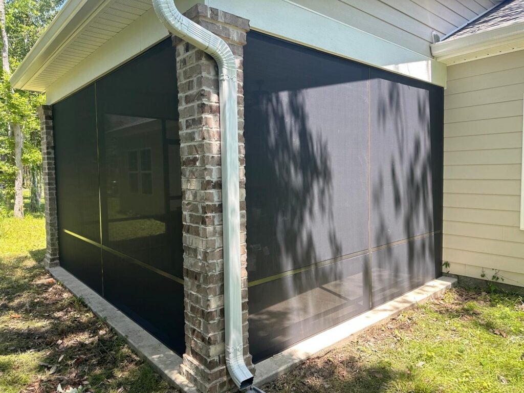 Roll-down screens installed by A Plus Patio & Screen
