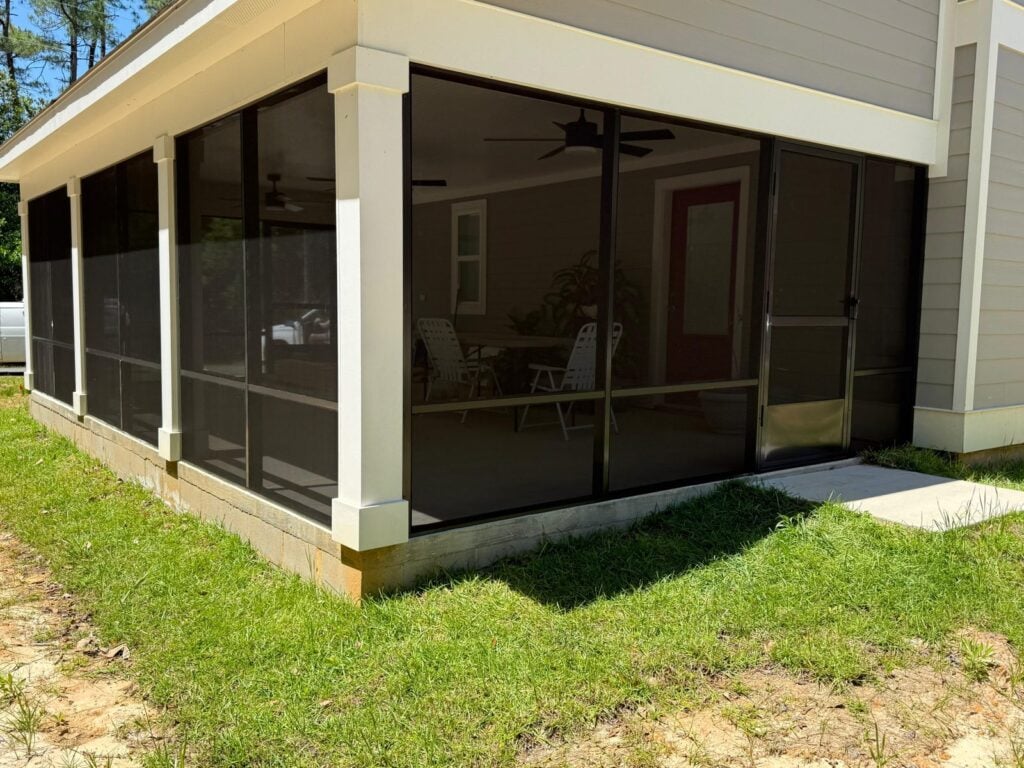 Roll-down screens installed by A Plus Patio & Screen