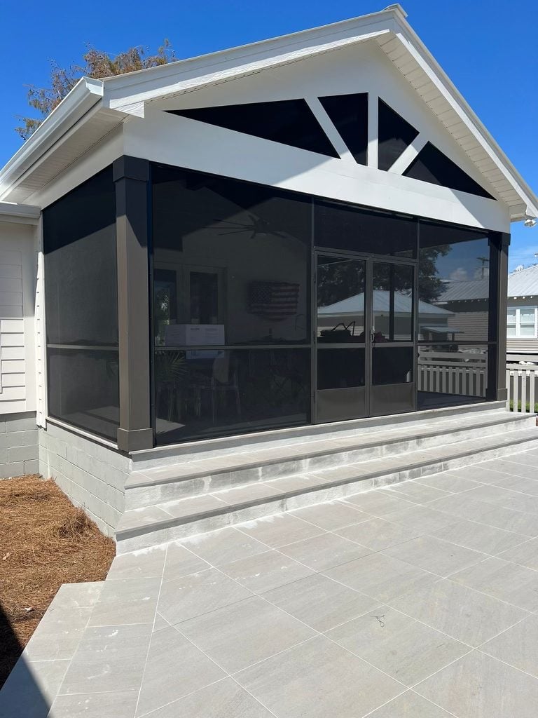 Custom screen room built by A Plus Patio & Screen